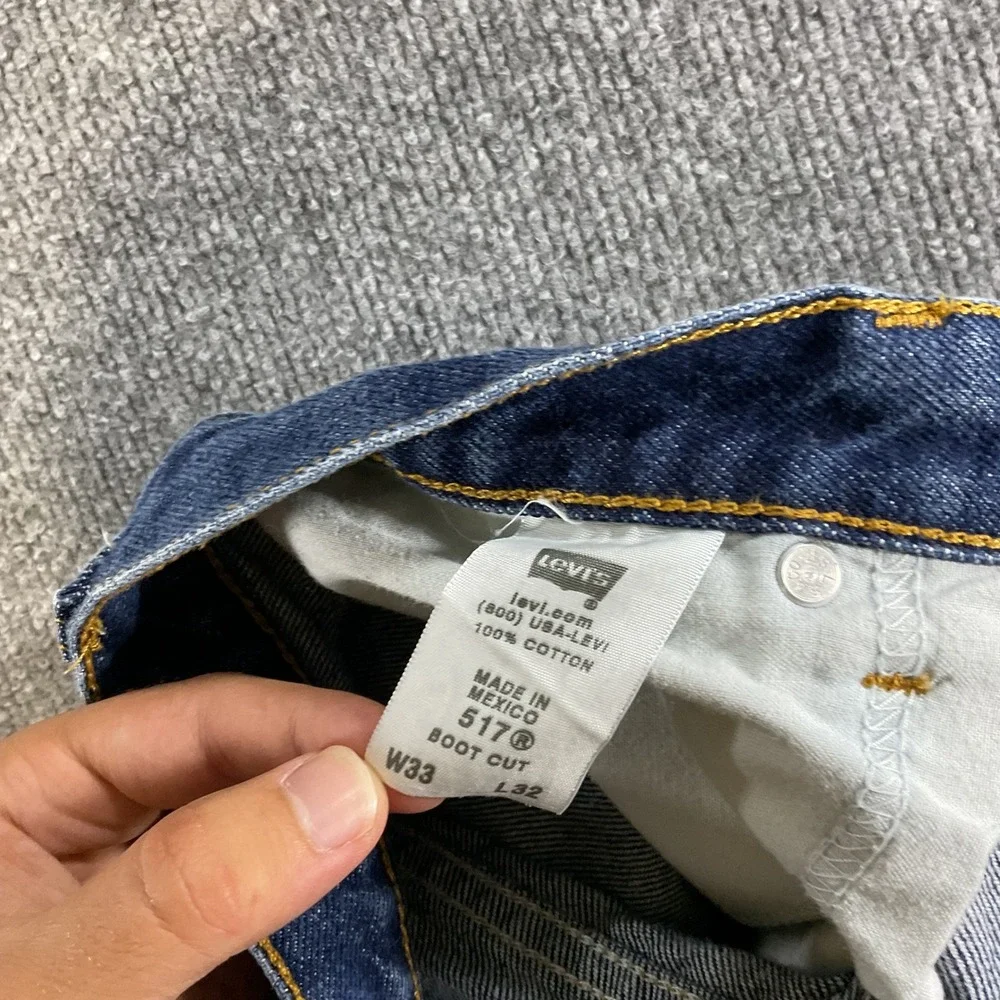 Levis 517 Bootcut Jeans Mens 33x32 Blue Denim Cowboy Western Classic Fit